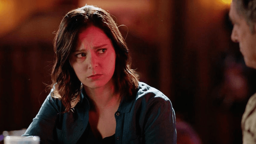 Rachel Bloom in her Golden Globe award-winning performance as Rebecca Bunch in Crazy Ex-Girlfriend.