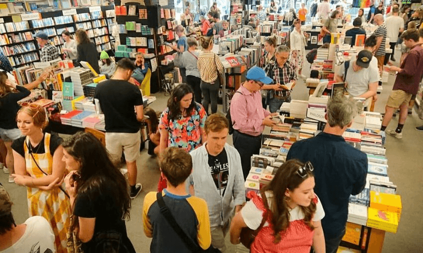 Wellington’s Unity Books on December 14. Madness! Image: Instagram.  
