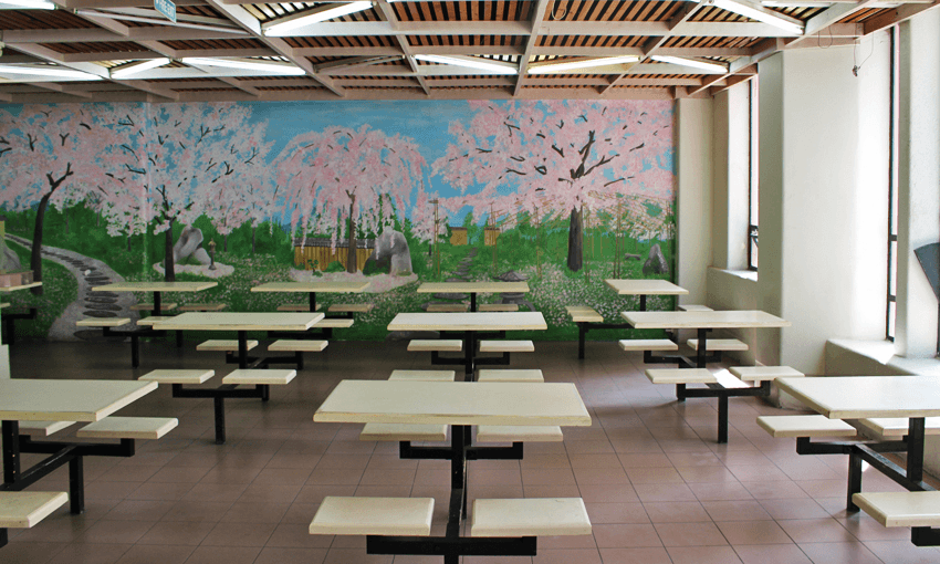A mural on the second floor of Food Alley (Photo: Jihee Junn) 
