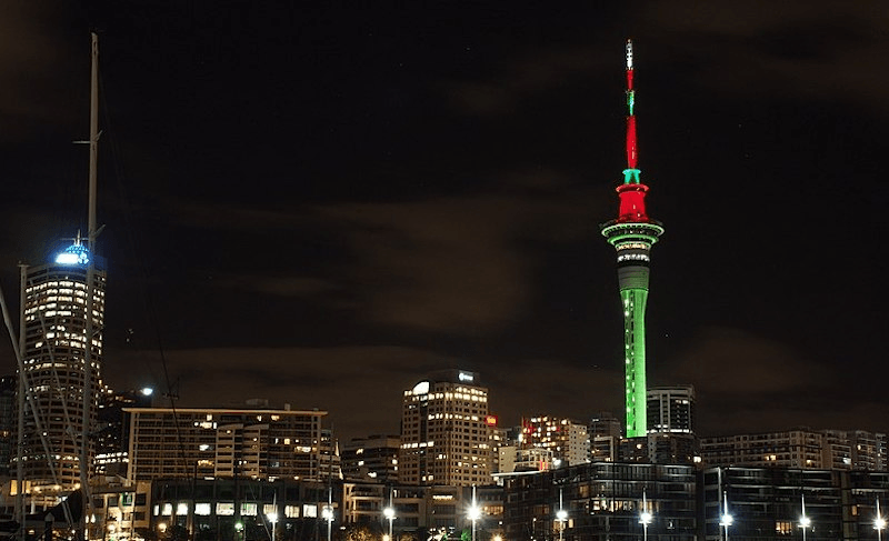 The Skytower at night (Photo: Wikipedia) 
