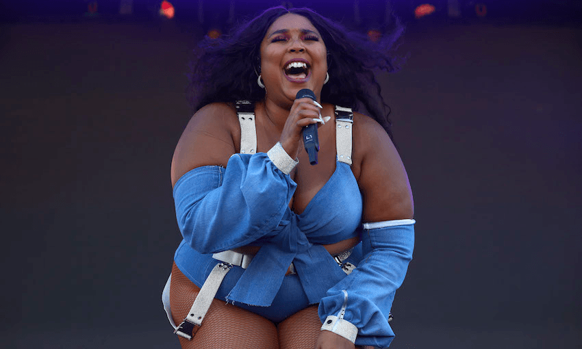 Lizzo performs on stage at FOMO in Melbourne. (Photo by Matt Jelonek/Wire Image) 
