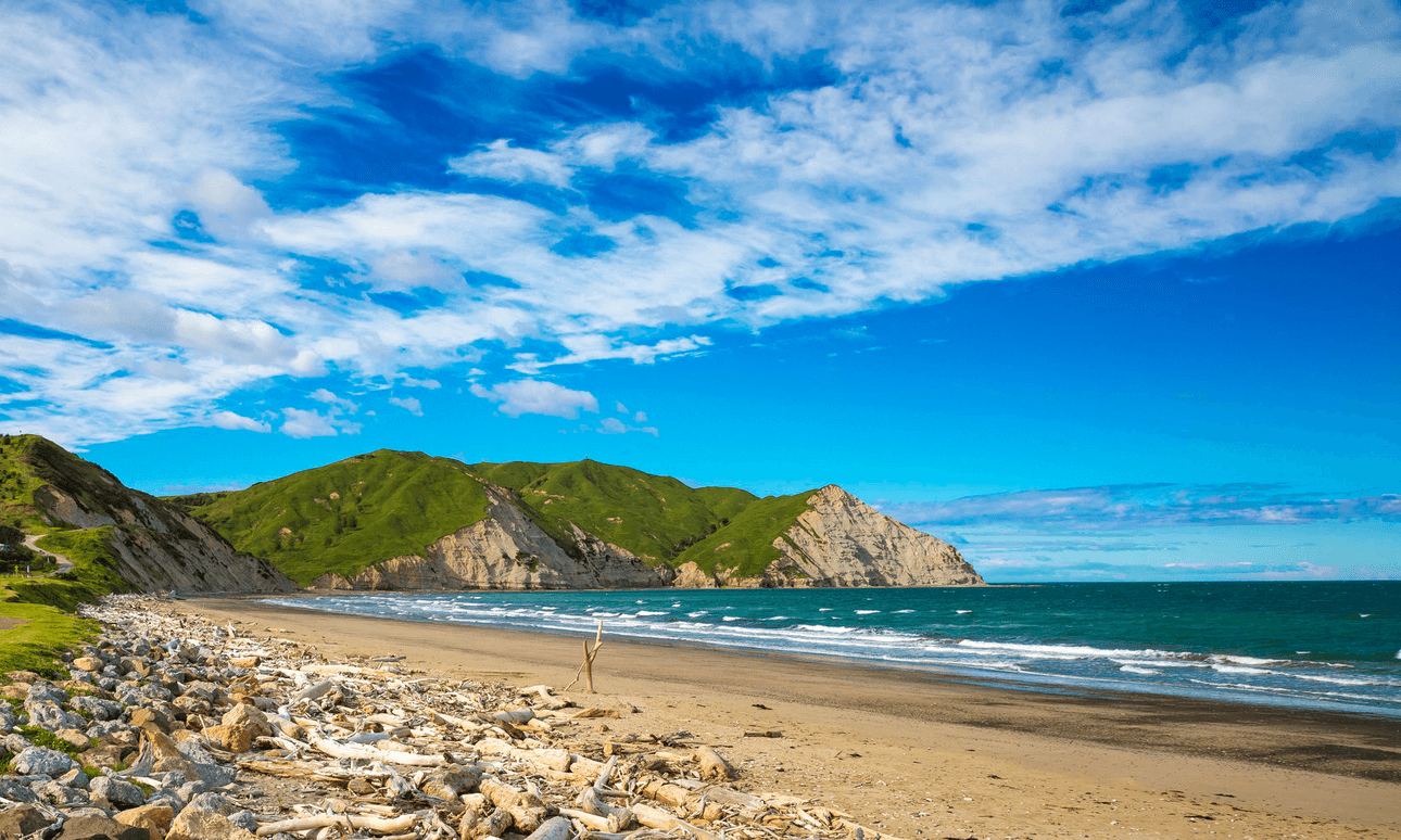 Mahia Beach on Te Tairāwhiti (“the coast upon which the sun shines across the water”) (Photo: Getty Images) 
