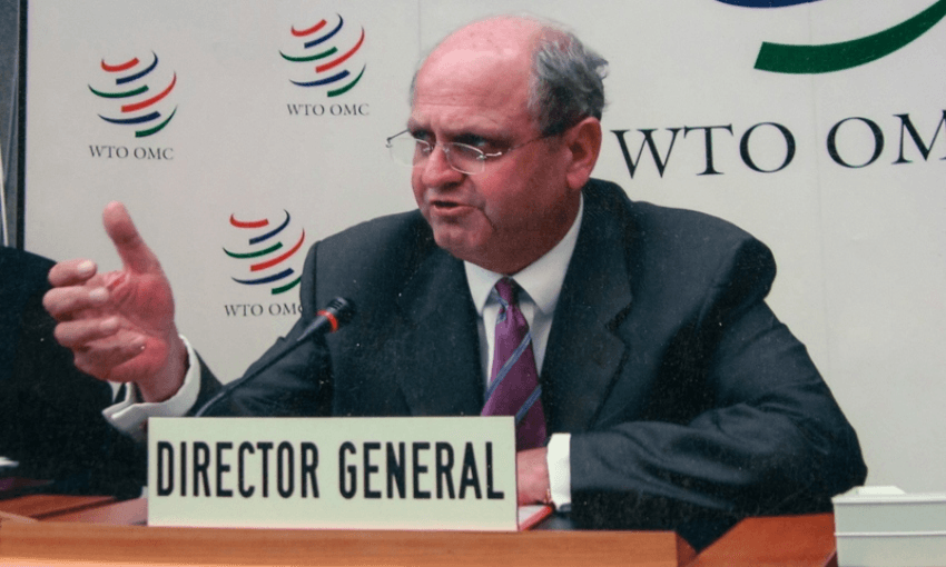 Former PM Mike Moore, pictured during his tenure as Director General of the World Trade Organisation (via Radio NZ)  
