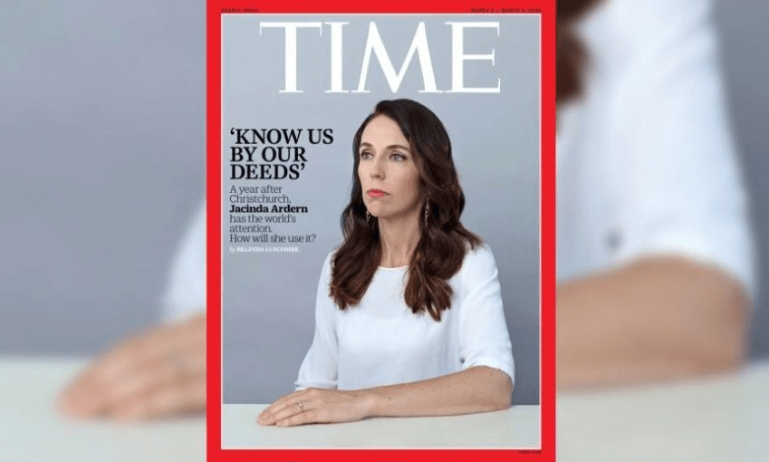 Jacinda Ardern featured on the cover of Time magazine to mark the anniversary of the Christchurch mosque shootings of March 15, 2019 
