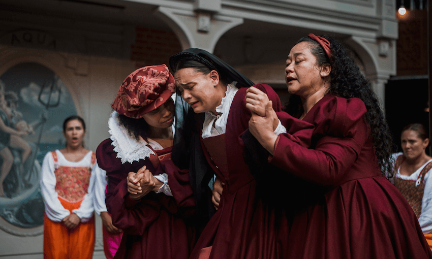 The Pop-up Globe’s Emilia is one of many shows affected by Covid-19, having its capacity cut down to meet the 500-person mass gathering limit. Photo: Julie Zhu Photography. 
