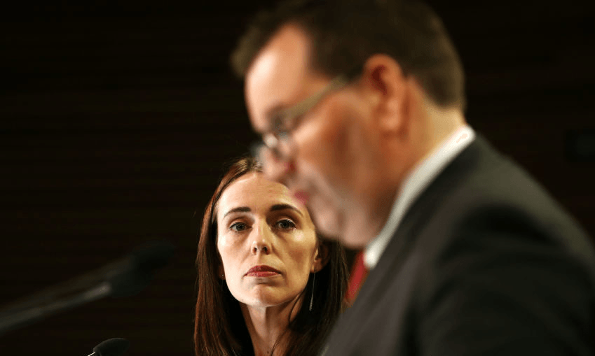 Jacinda Ardern and her finance minister, Grant Robertson (Photo by Hagen Hopkins/Getty Images) 
