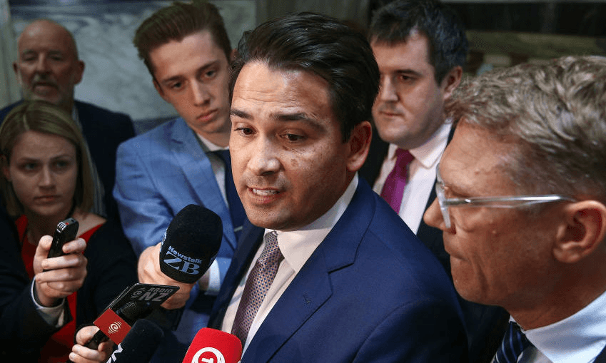 Simon Bridges at Parliament (Photo by Hagen Hopkins/Getty Images) 
