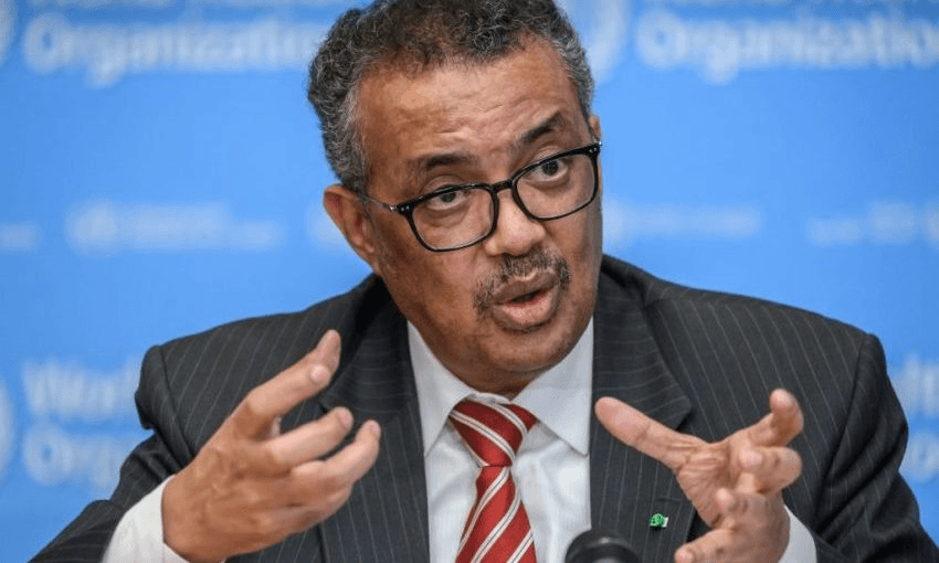 ‘Enemy against humanity’: World Health Organisation Director-General Tedros Adhanom Ghebreyesus at his daily press briefing on Covid-19, March 2020.  (Photo: FABRICE COFFRINI/AFP via Getty Images) 
