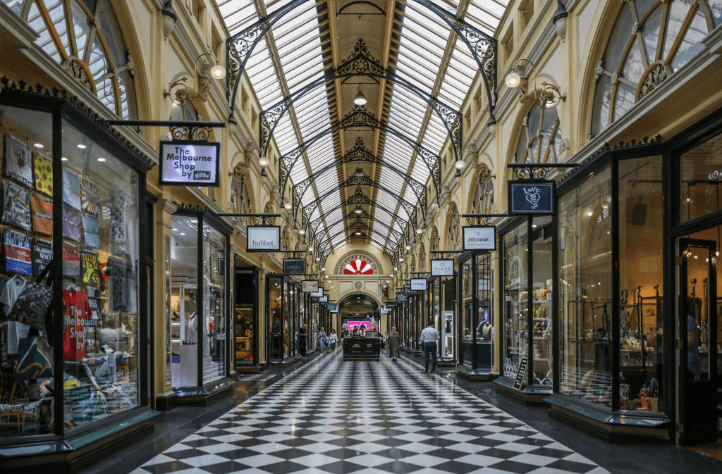 The usually bustling Royal Arcade on Wednesday. (Photo by Asanka Ratnayake/Getty Images) 
