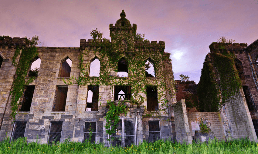The remains of the Smallpox Hospital on Roosevelt Island in New York City. Photo: Getty 
