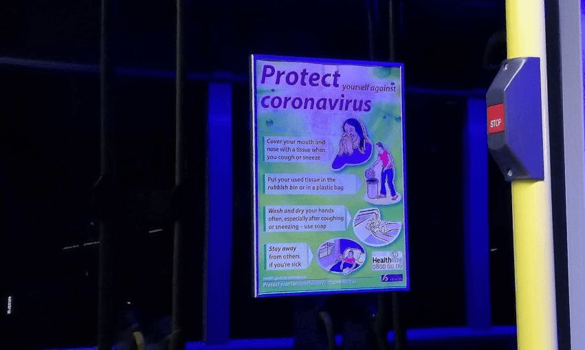 A poster on an Auckland bus. Photo: Toby Manhire 
