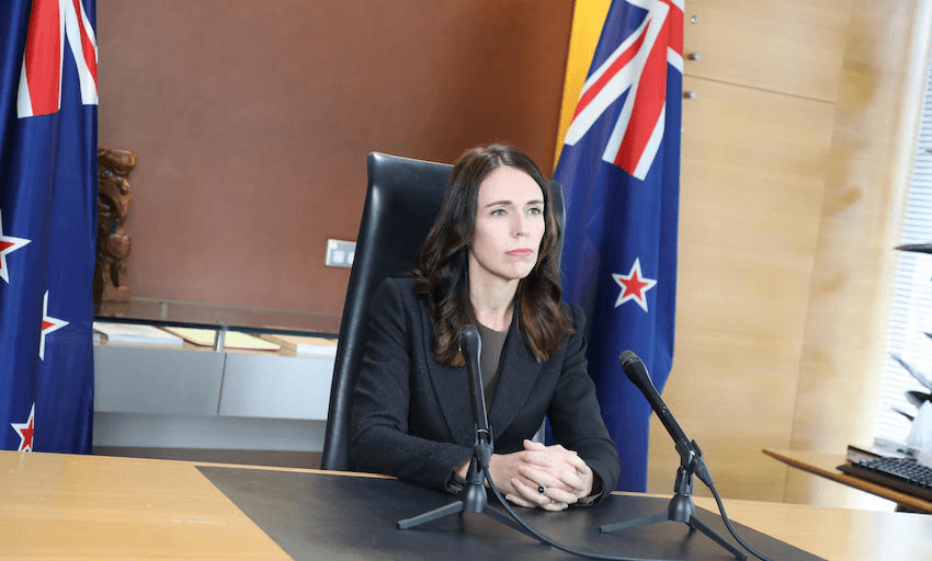 Jacinda Ardern during her national address. Photo: supplied