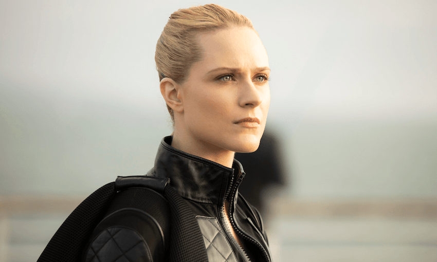 Evan Rachel Wood as Dolores (maybe?) in the third season of Westworld. Photo: HBO.