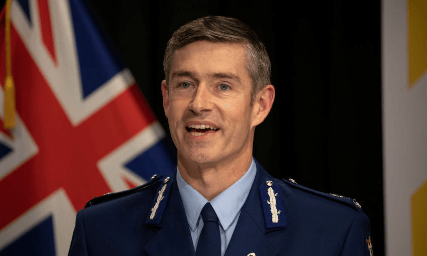 Police Commissioner Andrew Coster speaks during the All of Government briefing at Parliament on April 8, 2020. (Photo by Mark Mitchell/Getty Images) 
