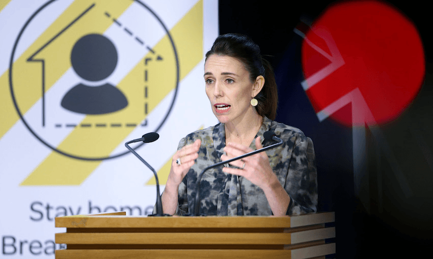 Prime Minister Jacinda Ardern speaks to media during a press conference (Photo: Hagen Hopkins – Pool/Getty Images) 
