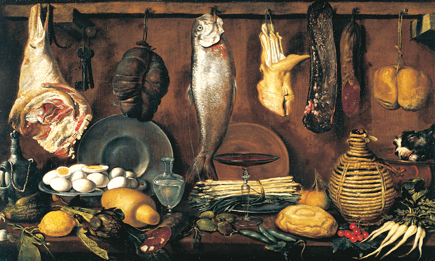 Pantry with fish, eggs, asparagus by Jacopo Chimenti (1551-1564), oil on canvas. (Photo: DeAgostini/Getty Images) 

