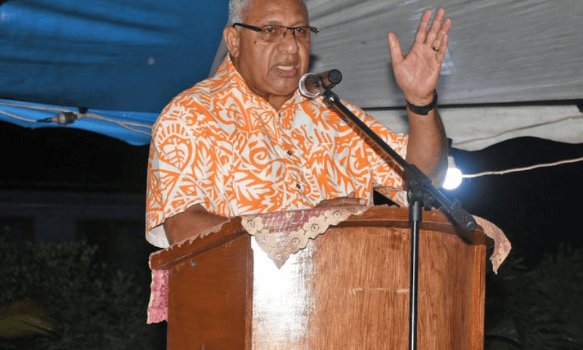 Fiji PM Frank Bainimarama (File photo, Radio NZ)  
