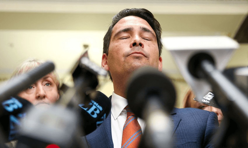 Bridges speaks to media after a caucus meeting at Parliament on October 16, 2018 (Photo: Hagen Hopkins/Getty Images) 
