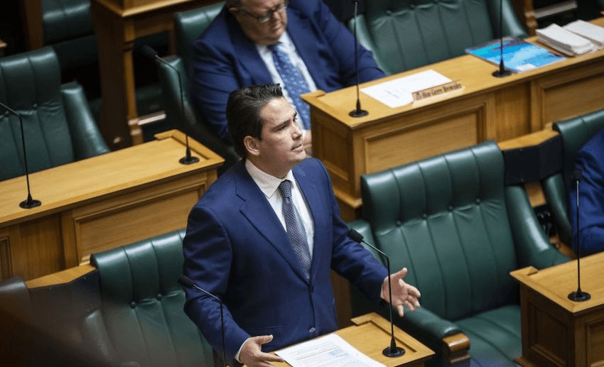 Simon Bridges delivers his speech in the House, Budget 2020. (Photo: Getty Images) 
