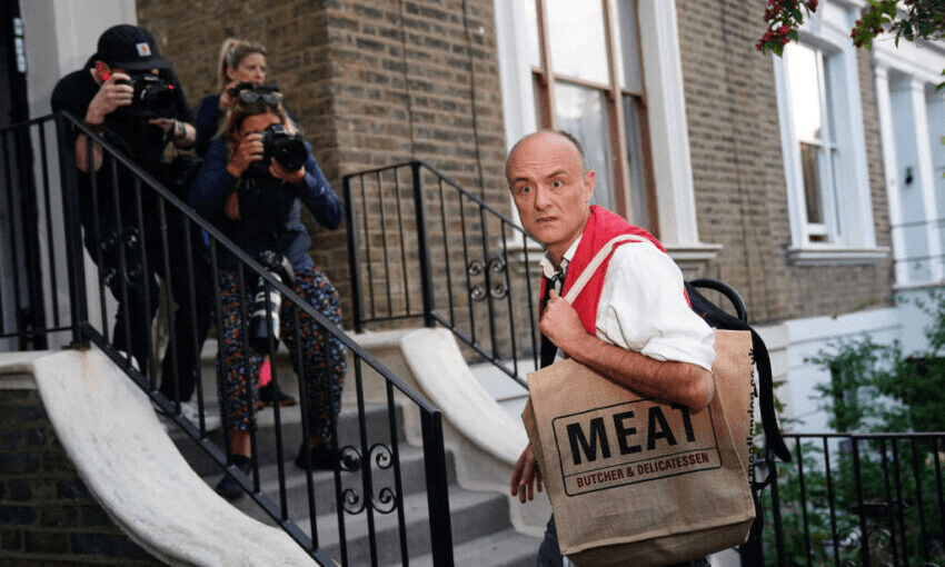 Boris Johnson’s senior aide Dominic Cummings after giving a press conference over allegations he breached coronavirus lockdown restrictions. (Photo by Aaron Chown/PA Images via Getty Images) 
