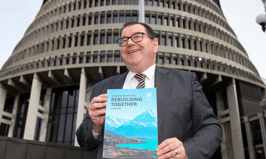 Finance Minister Grant Robertson presents his third budget today. (Photo by Hagen Hopkins/Getty Images) 
