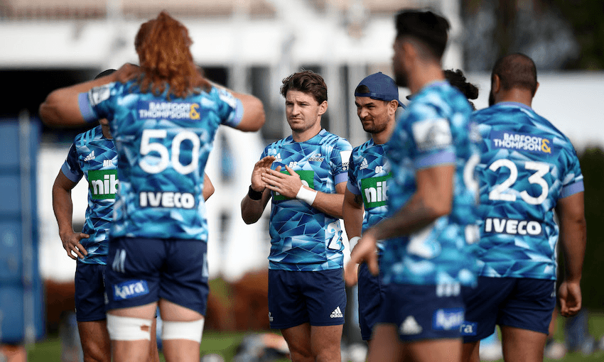 Beauden Barrett during a Blues Super Rugby training session at Alexandra Park in Auckland on May 26 (Photo: Phil Walter/Getty Images) 
