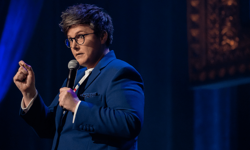 Hannah Gadsby in her Netflix special, Douglas, the follow up to 2018’s Nanette. (Photo: Netflix) 
