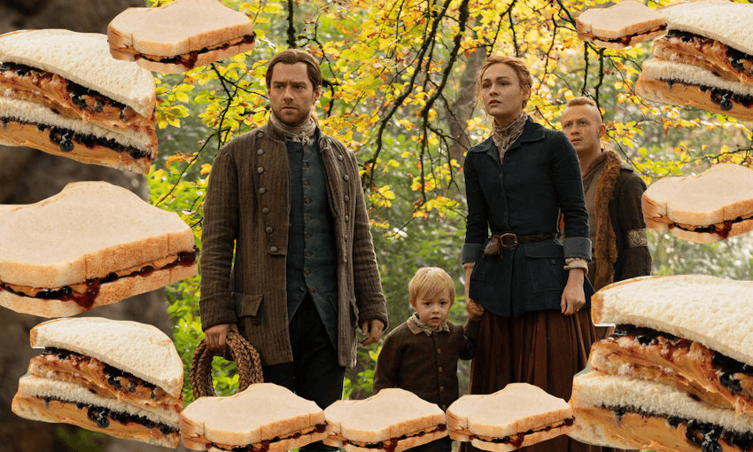 So many sandwiches, so little Outlander left. 
