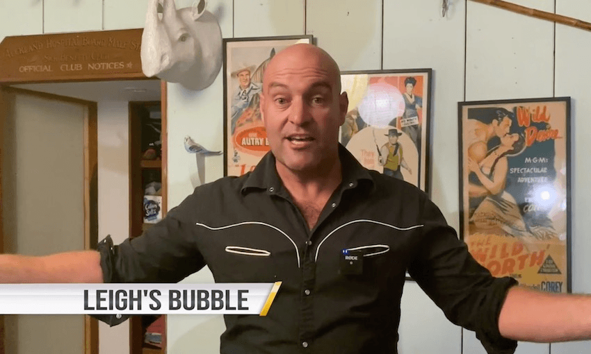 Leigh Hart, in lockdown (photo: screengrab)