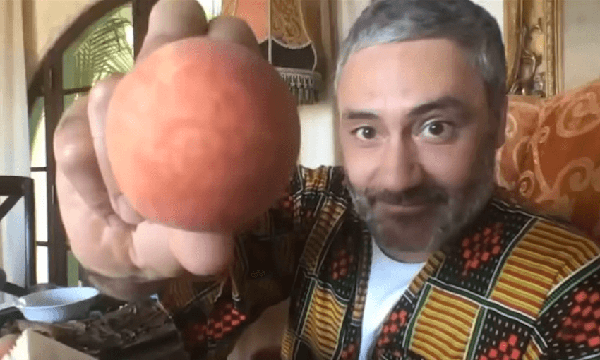 Taika Waititi and a giant peach, but not the one you’re thinking of.
