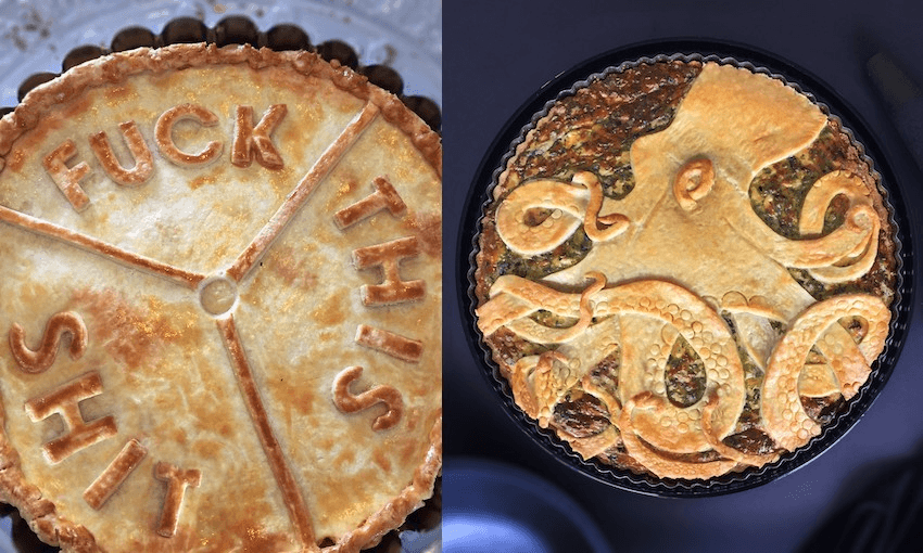 Fuck this shit and octopie, two of Devoney Scarfe’s lockdown creations (Photos: Devoney Scarfe) 
