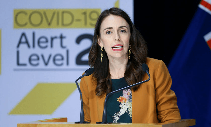 Prime Minister Jacinda Ardern speaks to media (Photo: Hagen Hopkins/Getty Images) 
