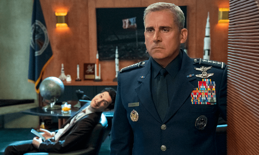 Steve Carell stars as General Mark Naird in Netflix’s laugh-free Space Force. (Photo: Netflix) 
