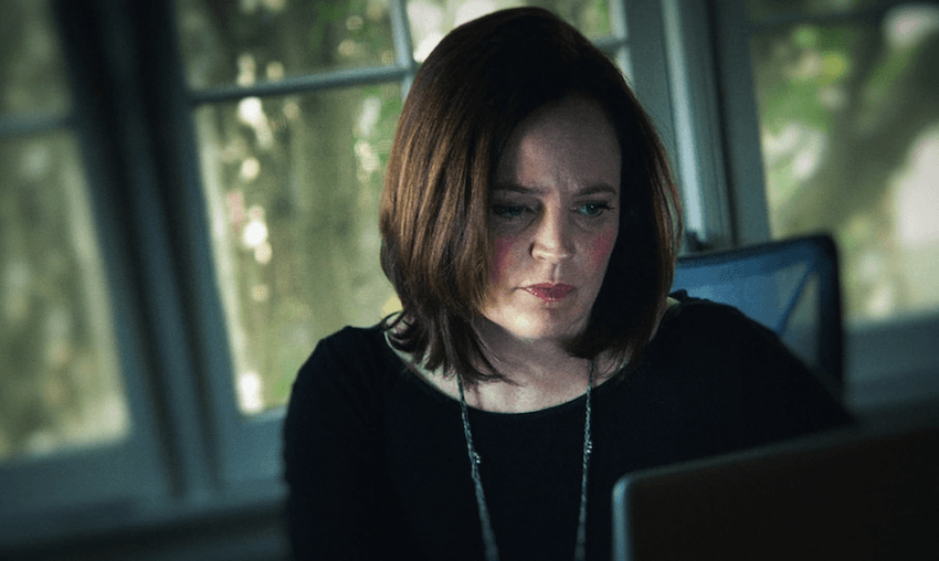 Michelle MacNamara, the woman who speared the search that lead to The Golden State Killer, and who later wrote I’ll Be Gone in the Dark about it. (Photo: HBO) 
