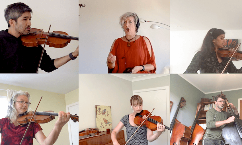 A screenshot of the NZSO’s Play Our Part performance from April 15, 2020. (Photo: NZSO) 
