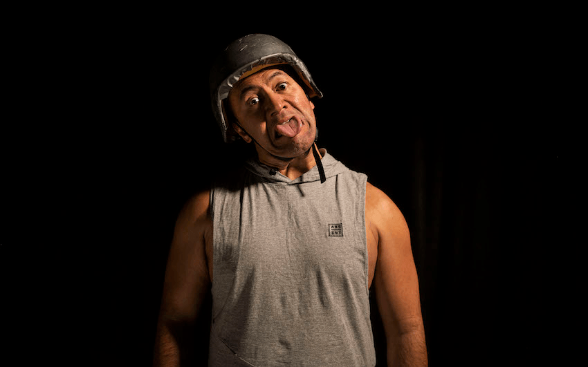 Rob Mokaraka performing his one-man play Shot Bro: Confessions of a Depressed Bullet (Photo: Vanessa Patea)