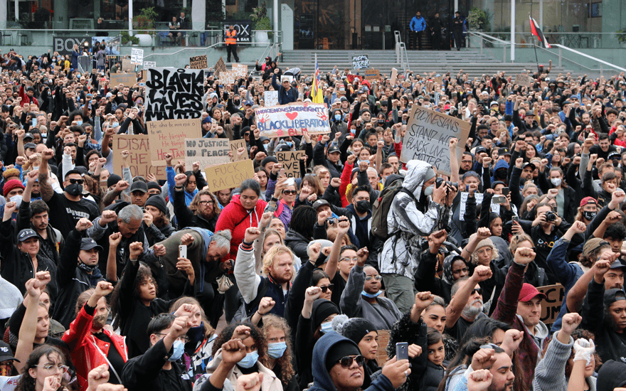 Black Lives Matter March For Solidarity in Auckland on June 1, 2020 (Photo: Jihee Junn) 
