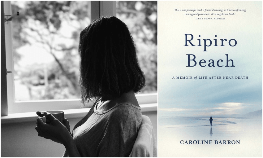 Caroline Barron in the kitchen of the family bach, 2017; her memoir Ripiro Beach. (Photo: Supplied) 
