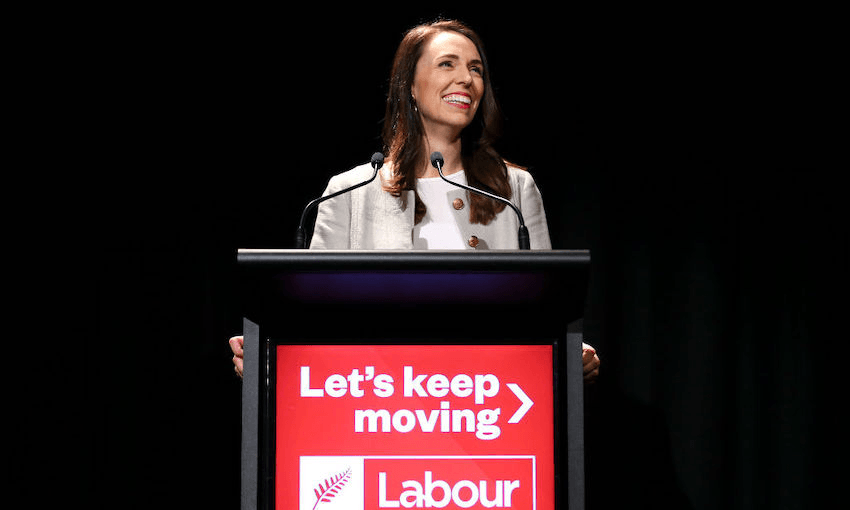  Prime minister Jacinda Ardern at Labour Party Congress 2020 (Photo by Hagen Hopkins/Getty Images) 
