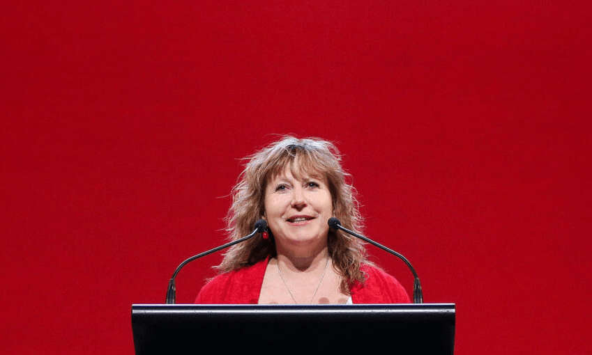 Clare Curran at the Labour Party Congress, 2014 (Photo by Hagen Hopkins/Getty Images) 
