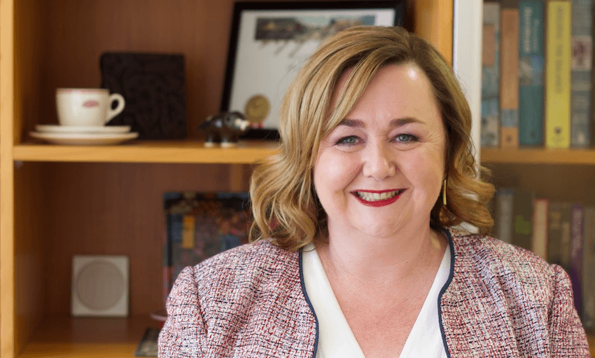 Minister Megan Woods, photographed in her Beehive office by Michelle Langstone 
