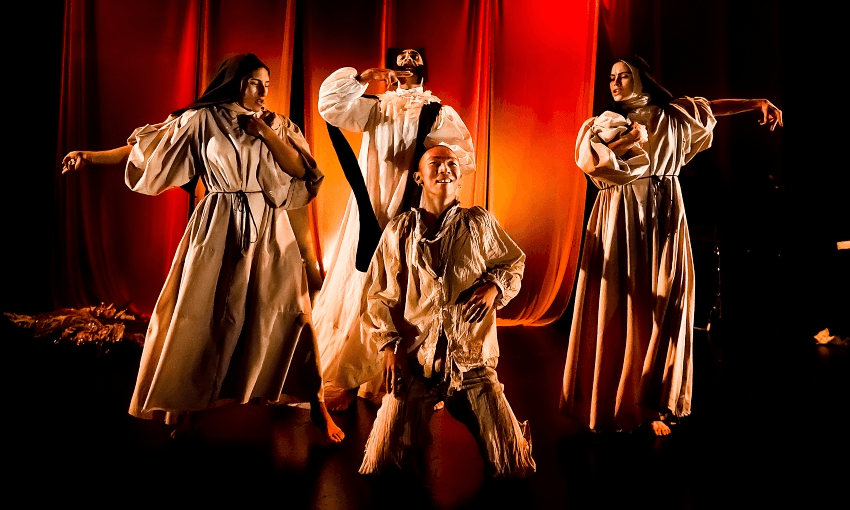 An image from the New Zealand production of Strasbourg 1518 at the NZ International Arts Festival (Philip Merry, Supplied by Borderline Arts Ensemble)  
