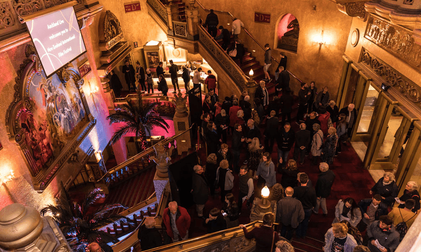 Crowds gather at The Civic in Auckland for the NZ International Film Festival’s 2018 event.  
