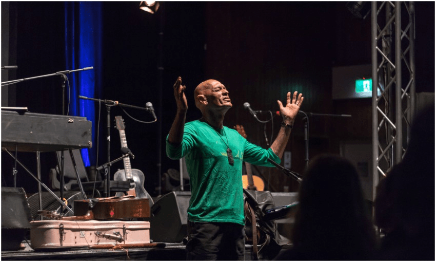 Apirana Taylor opening Going West, 2019. (Photo: Supplied)