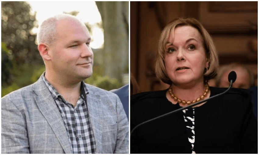 Andrew Falloon and Judith Collins (Photos: RNZ) 
