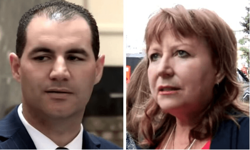 MPs Jami-Lee Ross and Clare Curran. 
