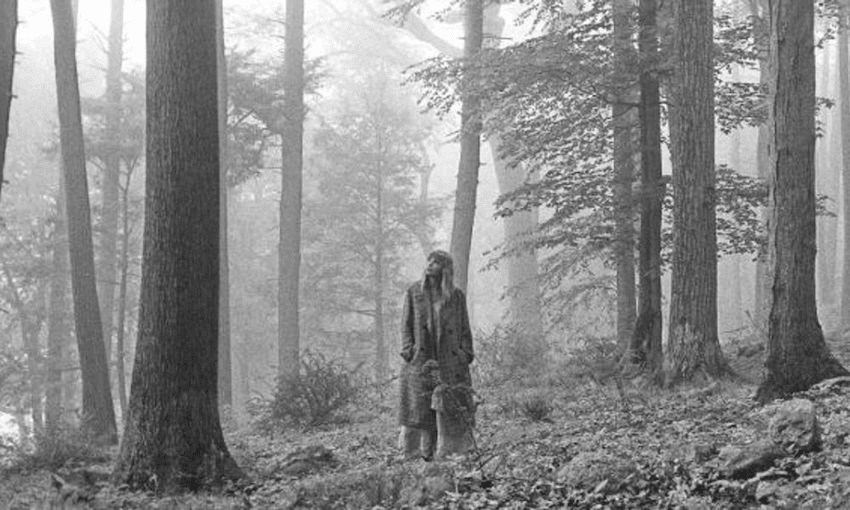 The cover of Taylor Swift’s folklore finds her very much in the same zone as her music; in the woods, away from the noise.