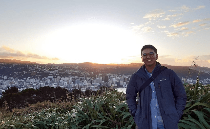 Julian Tanaka in Wellington (supplied) 
