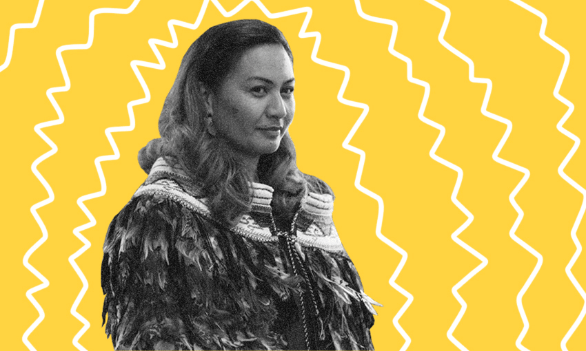 Green co-leader Marama Davidson is pushing for two ticks in 2020. Photo: Supplied. Montage: Tina Tiller