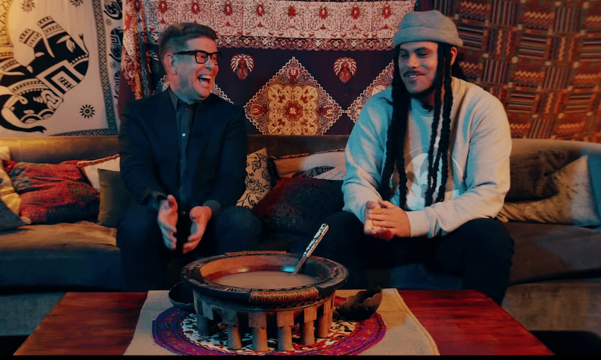 John Campbell and Melodownz on the latter’s new show, Kava Corner. The former is, quote, off his nut on kava. 
